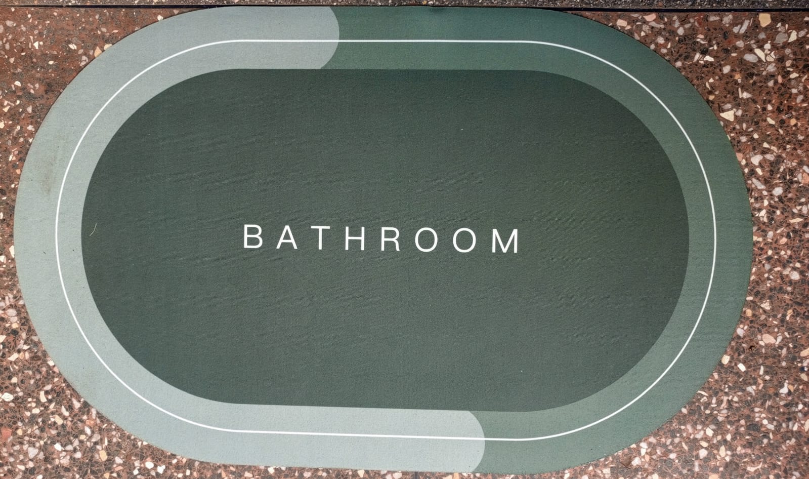 Bathroom Toilet Absorbent Bath Mat-Anti-Slip,Quick Dry   soft leather-like surface and a cushioning sponge layer that provides comfort underfoot, while its durable construction resists pilling, fading