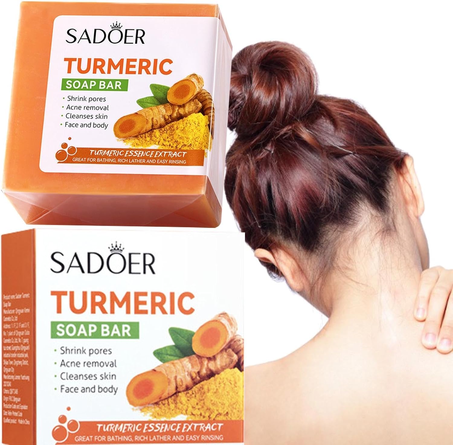 Organic Turmeric Soap, Turmeric Face Soap For Sensitive Skin, Turmeric Soap Bar For Hyperpigmentation, Turmeric Soap Bar For Face & Body, Natural Handcrafted Skincare Soap For Hyperpigmentation