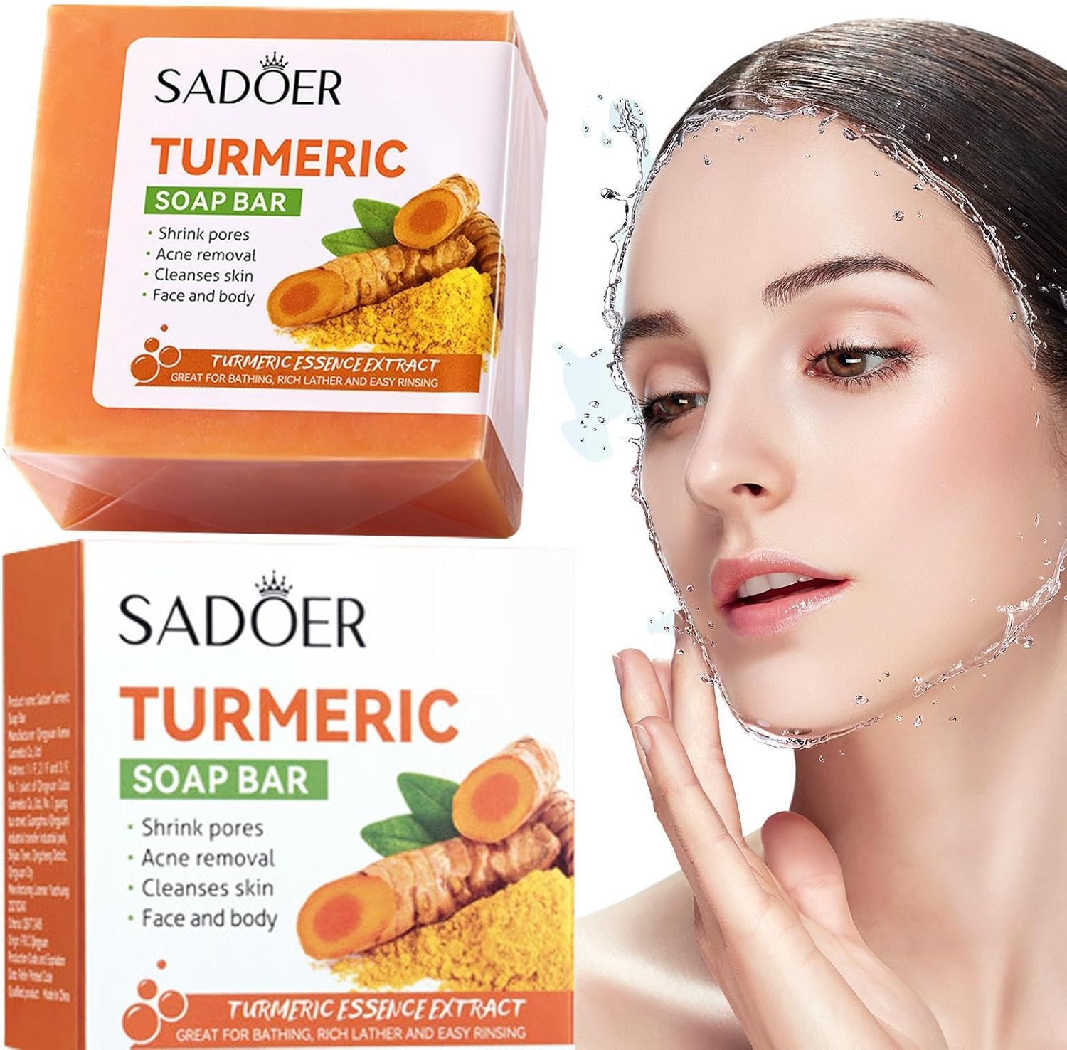 Organic Turmeric Soap, Turmeric Face Soap For Sensitive Skin, Turmeric Soap Bar For Hyperpigmentation, Turmeric Soap Bar For Face & Body, Natural Handcrafted Skincare Soap For Hyperpigmentation