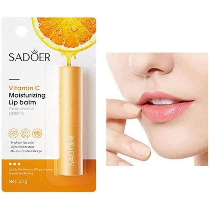 SADOER 7 In 1 Vitamin C Skin Care Set, Skincare Routine Set, Facial Skin Care Products, Skincare Gift Set With Serum, Soap, Cleanser, Cream, Lipbalm And 2 Mask, Anti-Aging Skin Care Kit For Firming &