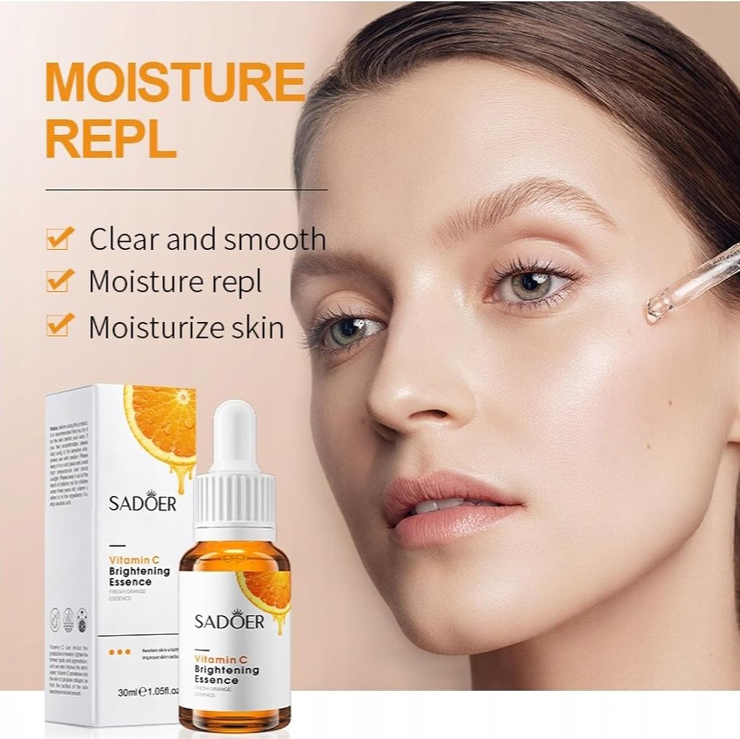 SADOER 7 In 1 Vitamin C Skin Care Set, Skincare Routine Set, Facial Skin Care Products, Skincare Gift Set With Serum, Soap, Cleanser, Cream, Lipbalm And 2 Mask, Anti-Aging Skin Care Kit For Firming &