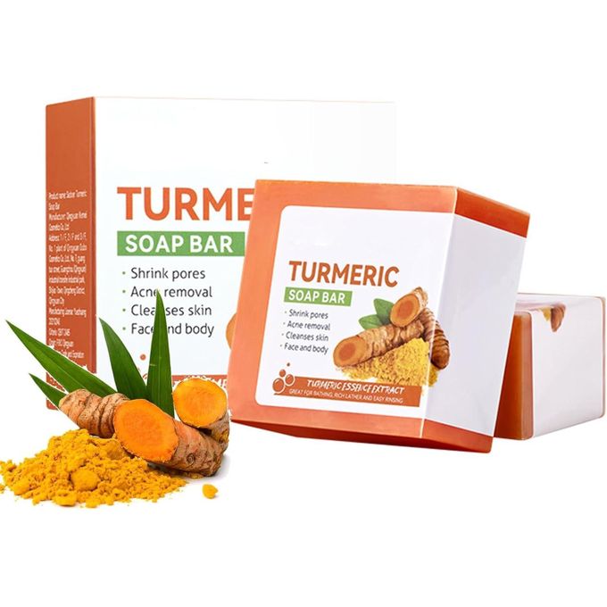 SADOER 5 In 1 Turmeric Set, Tumeric Cleanser + Face Serum +Face Toner + Face Cream + Tumeric Soap, With Unparelled Vitamin C Capabilities, Helps In Prevent Acne, Sooth, Hydrate, Lighten Acne Marks