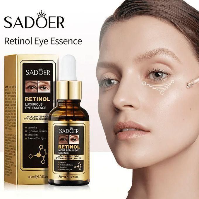 2pcs Retinol Eye Serum - Eye Cream For Dark Circles And Puffy Eyes - Anti Aging Eye Bag Removal Fade Fine Line Wrinkle - Reduce Crow Feet Hydrate Moisturize Essence For Sagging Skin