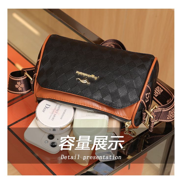 Popular High Quality Hand Bags Cute Ladies New Arrivals Women's Shoulder Bag Diamond Grid Boston one-shoulder Crossbody Soft Leather Casual Small Bag For Woman