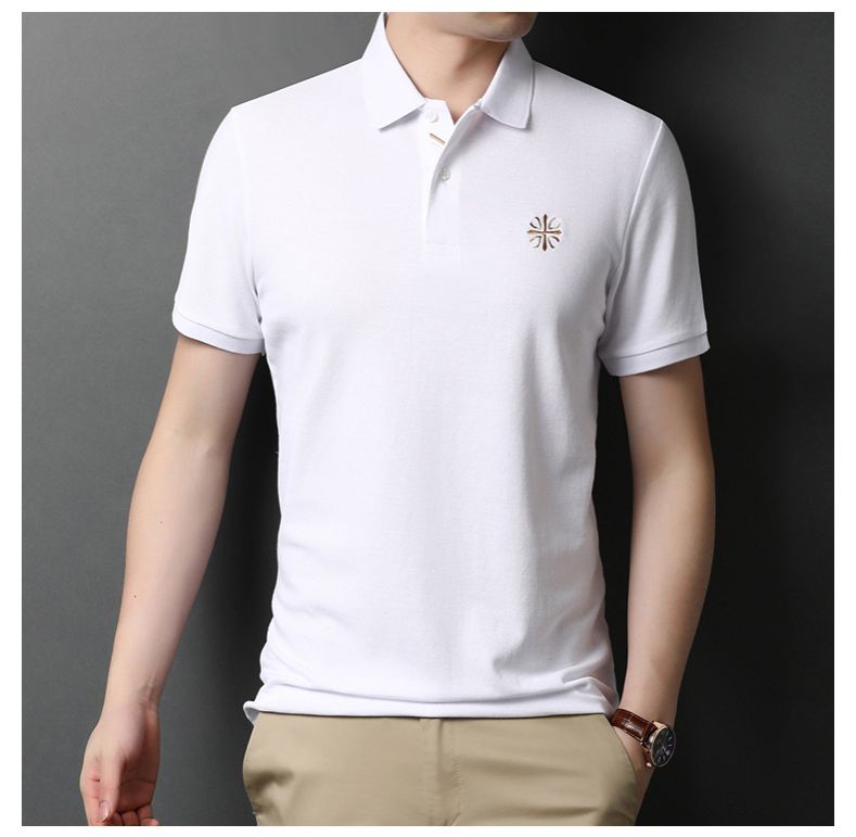 New summer men's short-sleeved t-shirt Korean version slim lapel POLO shirt trend bottoming shirt men's top Business Shirts Men's Shirts T-shirts Quick Dry Casual Men wear polyester&cotton boy t-shirt