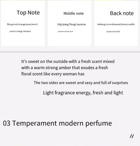 Best Sale 3PCS Custom Luxury Ladies Perfume  Flowers Set 30ml*3 Perfume Bottles Birthday Christmas Party Dating Perfume Gift Set