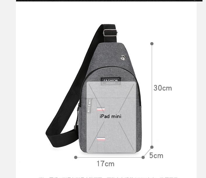 New Arrival  Custom Fashion Men Travel Messenger Bag Mens Chest Bag Nylon Single Shoulder Waterproof Crossbody Bags