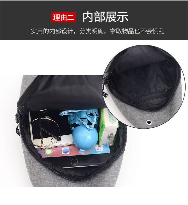 New Arrival  Custom Fashion Men Travel Messenger Bag Mens Chest Bag Nylon Single Shoulder Waterproof Crossbody Bags