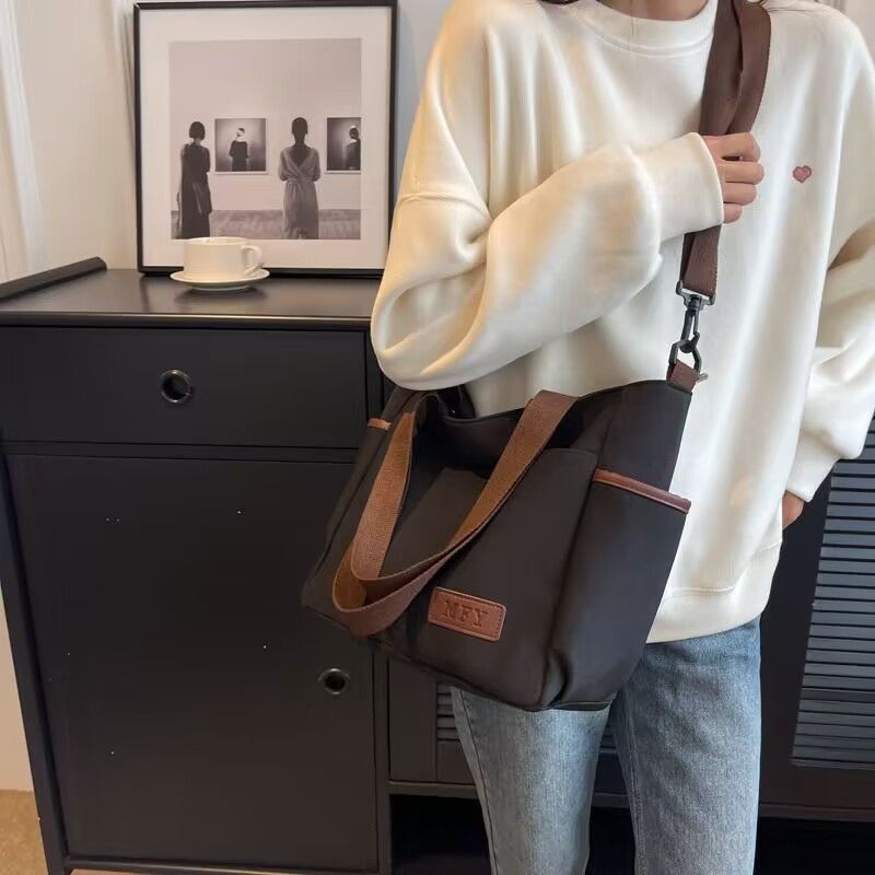 2025 Hot Selling Fashion Designer High Quality Ladies Handbags Women Shoulder Bags Multi Pockets Soft Canvas Messenger Tote Bag