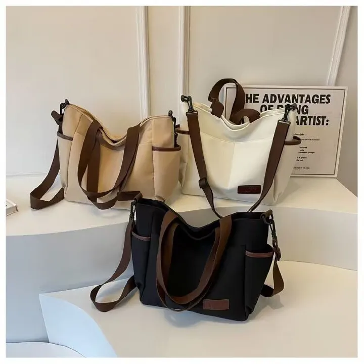 2025 Hot Selling Fashion Designer High Quality Ladies Handbags Women Shoulder Bags Multi Pockets Soft Canvas Messenger Tote Bag