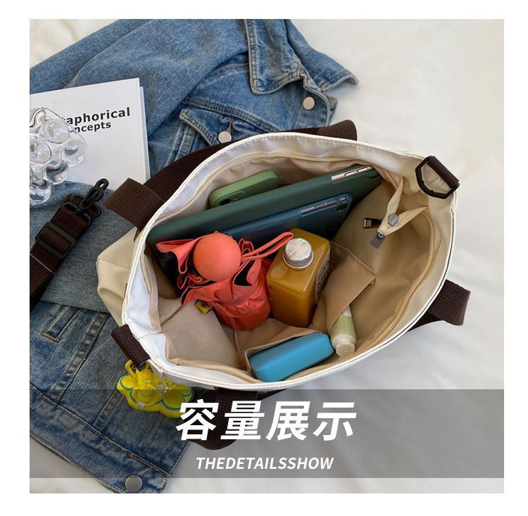 2025 Hot Selling Fashion Designer High Quality Ladies Handbags Women Shoulder Bags Multi Pockets Soft Canvas Messenger Tote Bag