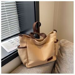 2026 Hot Selling Fashion Designer High Quality Ladies Handbags Women Shoulder Bags Multi Pockets Soft Canvas Messenger Tote Bag