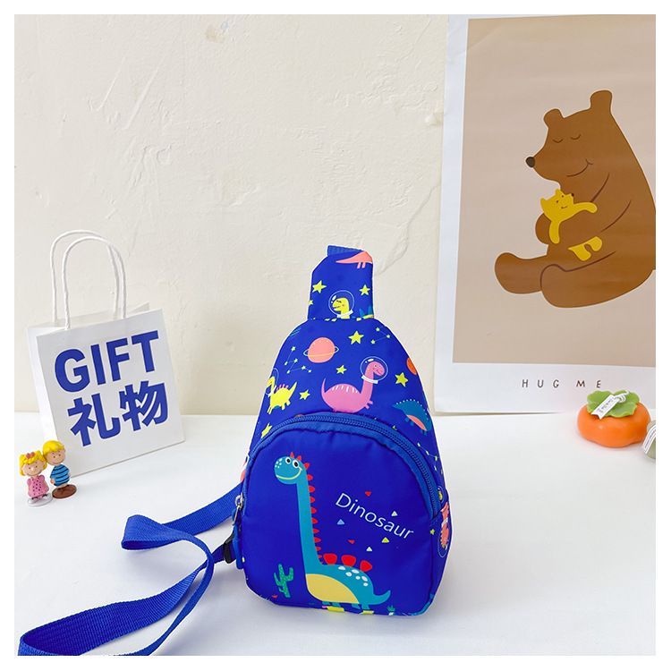 2025New Arrival Children Kids Bag Kawaii Girl Boy Crossbody Bag Cute Nylon Cartoon Dinosaur Spider Cat Unicorn Chest Pack
