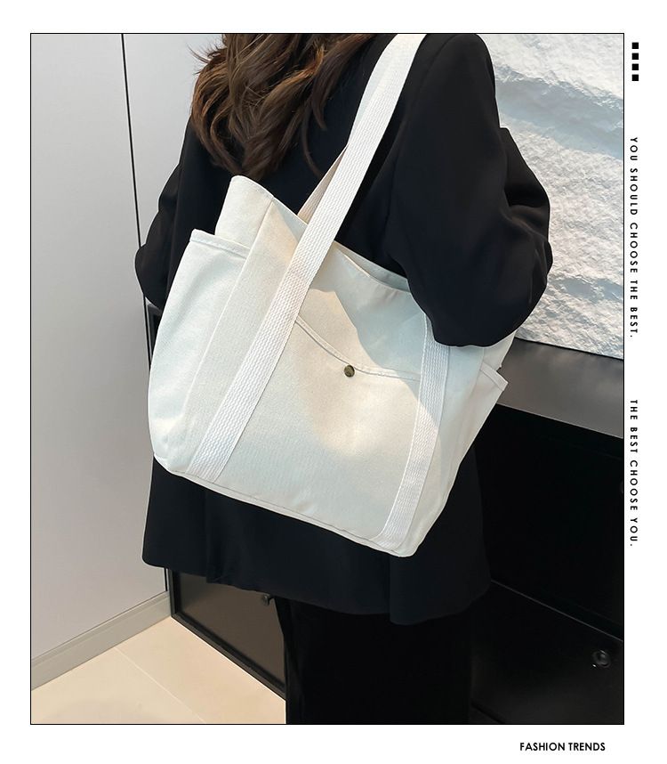 High Quility Versatile For Commuting Large-Capacity Fashionable Tote Canvas Bag For Work And Outings Single-Shoulder Armpit Bag