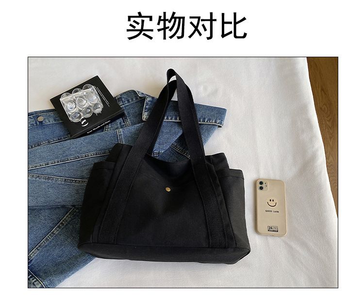 High Quility Versatile For Commuting Large-Capacity Fashionable Tote Canvas Bag For Work And Outings Single-Shoulder Armpit Bag