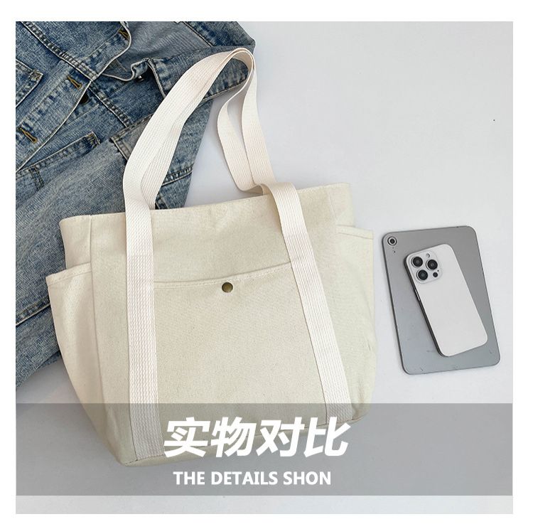 High Quility Versatile For Commuting Large-Capacity Fashionable Tote Canvas Bag For Work And Outings Single-Shoulder Armpit Bag