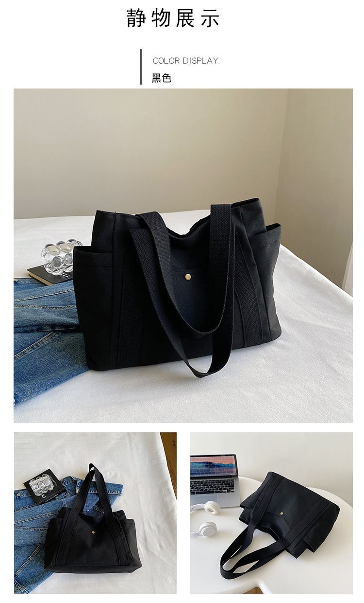 High Quility Versatile For Commuting Large-Capacity Fashionable Tote Canvas Bag For Work And Outings Single-Shoulder Armpit Bag