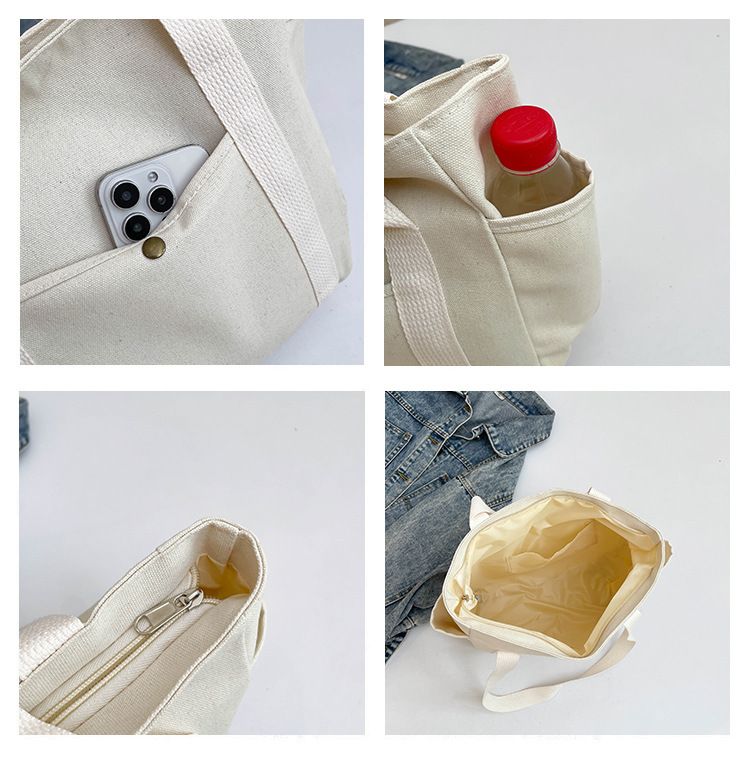 High Quility Versatile For Commuting Large-Capacity Fashionable Tote Canvas Bag For Work And Outings Single-Shoulder Armpit Bag