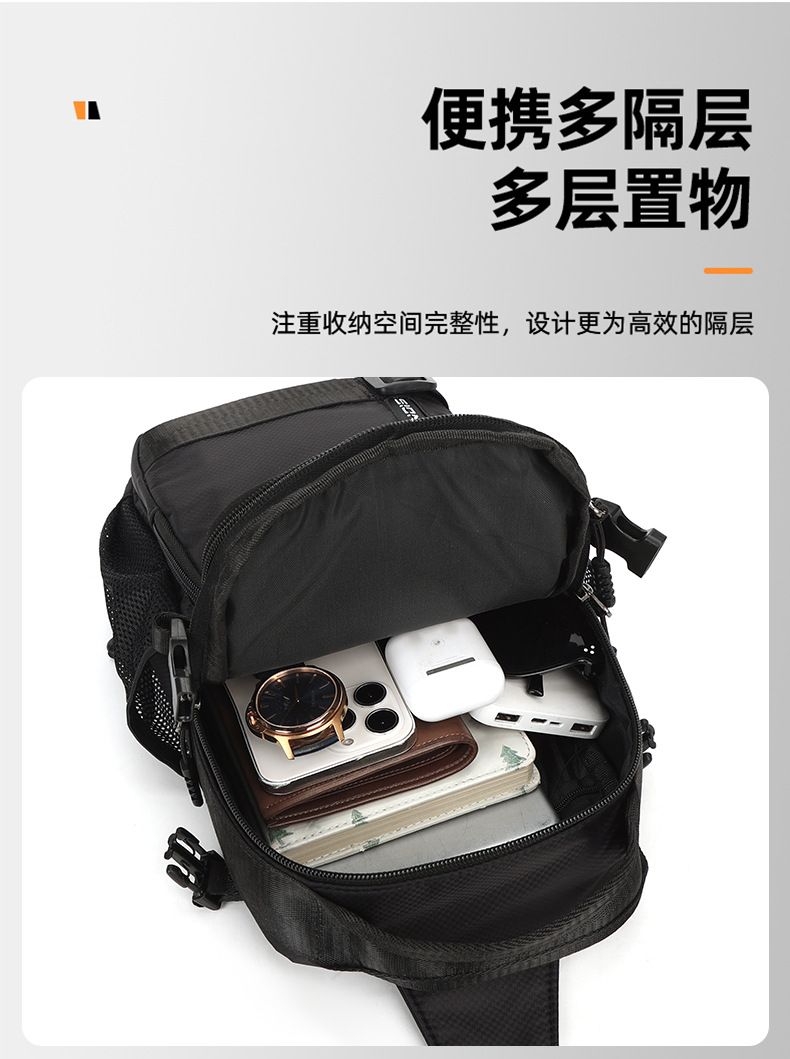 Waterproof Fashion New Designer Running Sport Motorcycle Multifunctional Shoulder Sling Crossbody Waist Bag for Men Chest Bags