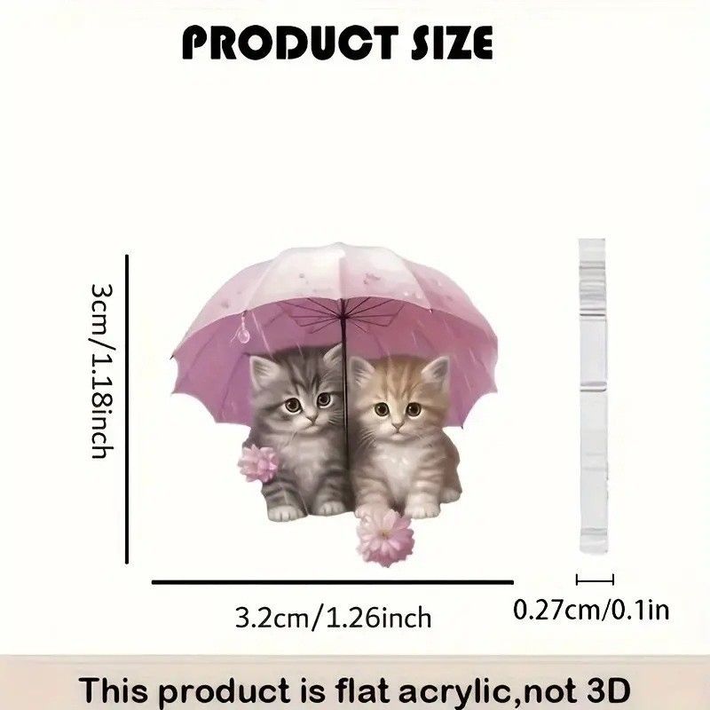 New Light Luxury Adorable Creative Pink Acrylic Umbrella Drop Earrings Women Jewelry 2025 Fashion Cute Two Cats Dangle Earrings Gifts for Girls