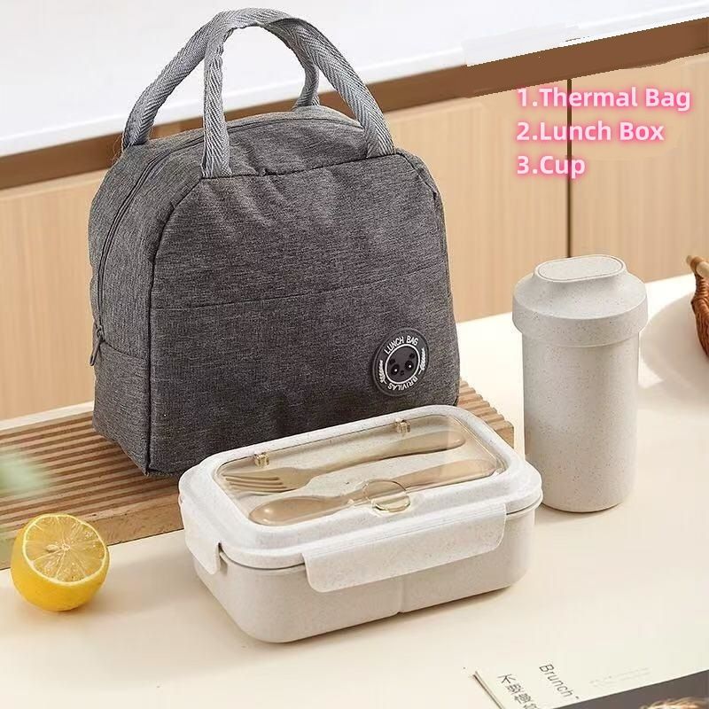 3pcs Lunch Bento Box Set Portable Leak Proof Storage Box With Lid Thermal Bag Reusable Insulated Food Containers for Office Lunch Kids Back To School