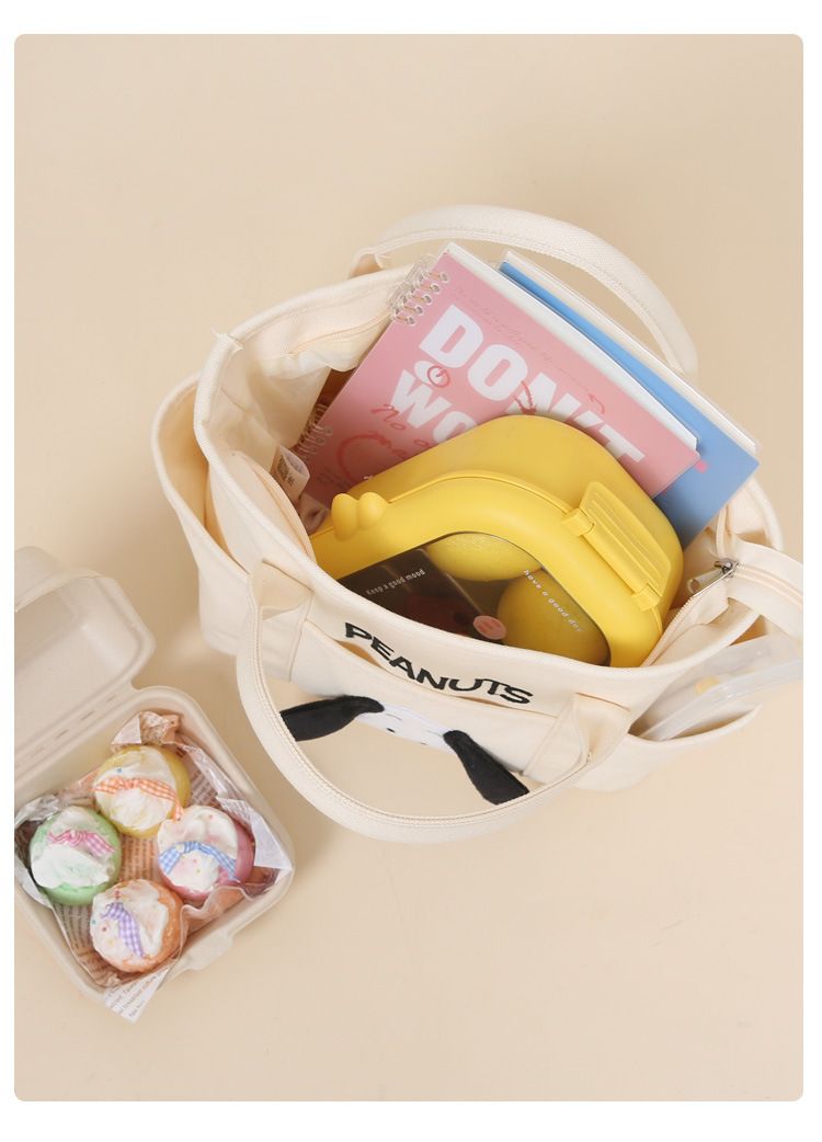 Women's Fashion Luxury High Quality Cotton Canvas  Cheap Price Stylish and Thick Canvas Tote Bags with Pocket Zipper Shopping Tote Bag with Pocket