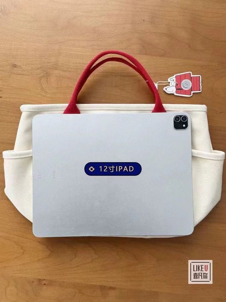 Women's Fashion Luxury High Quality Cotton Canvas  Cheap Price Stylish and Thick Canvas Tote Bags with Pocket Zipper Shopping Tote Bag with Pocket