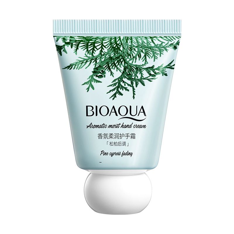 BIOAUQA Fragrant Pine and Cypress Rose Hand Cream Moisturizing Nourishing Whitening Mini Hand Cream Moisture Lotion