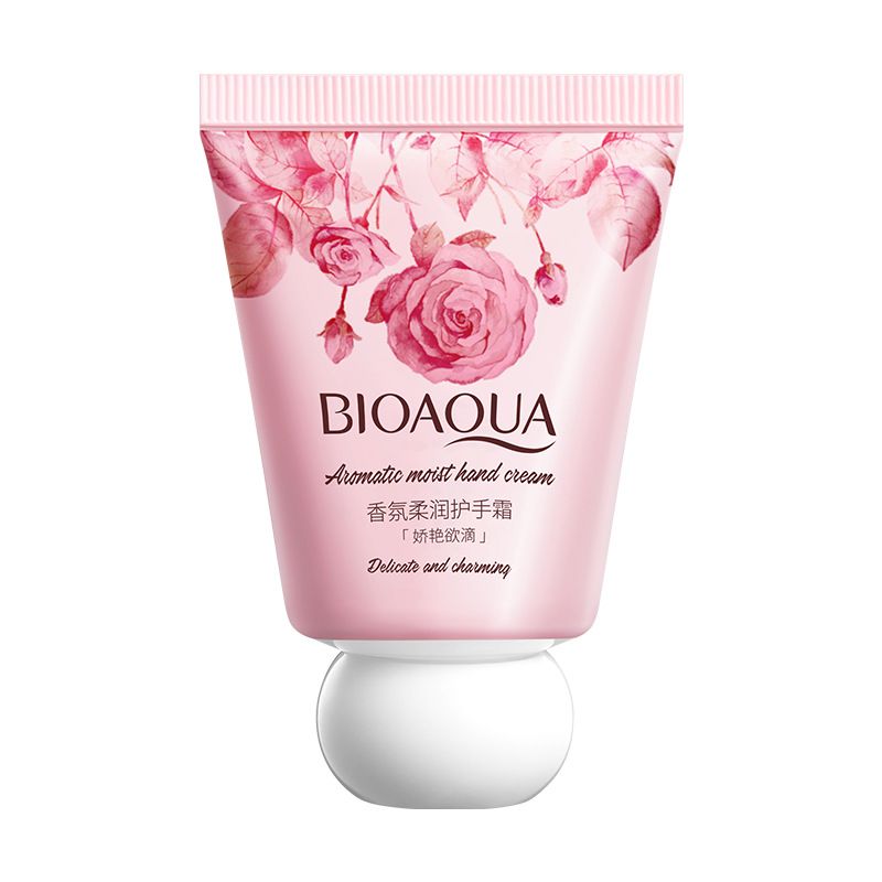 BIOAUQA Fragrant Pine and Cypress Rose Hand Cream Moisturizing Nourishing Whitening Mini Hand Cream Moisture Lotion