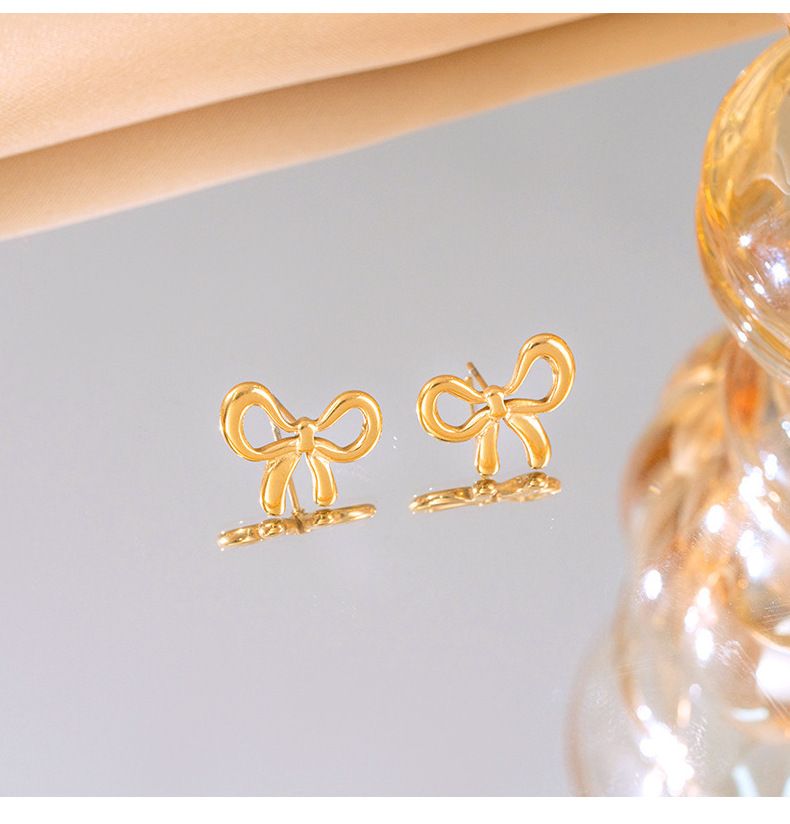 Jewelry Set - Matching Necklace, Bracelet,Ring & Stud Earrings in Gold Plated Stainless Steel, Elegant Gift for Her