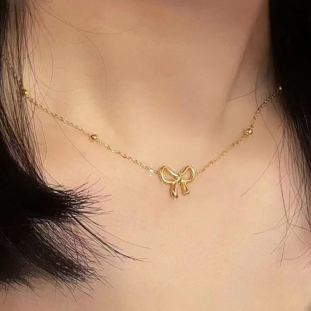 Jewelry Set - Matching Necklace, Bracelet,Ring & Stud Earrings in Gold Plated Stainless Steel, Elegant Gift for Her