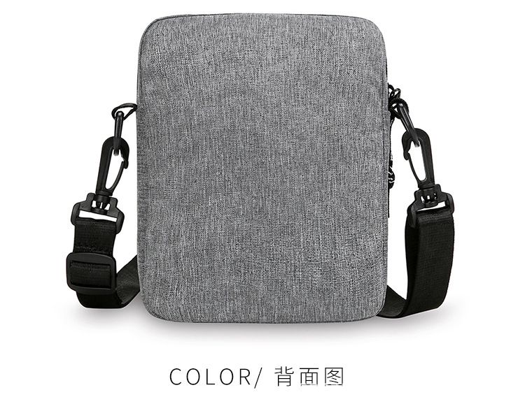 Fashion Men's Crossbody Bag Anti-Theft Lightweight Durable Nylon Small Zipper Shoulder Bag
