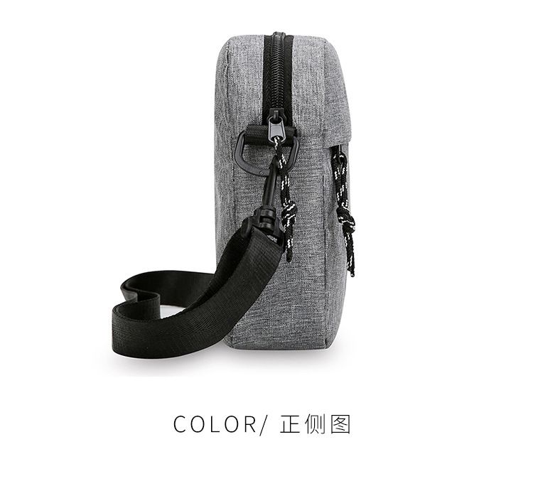 Fashion Men's Crossbody Bag Anti-Theft Lightweight Durable Nylon Small Zipper Shoulder Bag