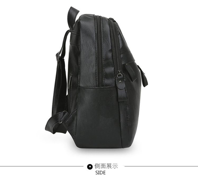 Women's Trendy Solid Color PU Soft Leather Backpack Fashion Design Outdoor Casual Daily Commute Travel Bag  Waterproof Backpack