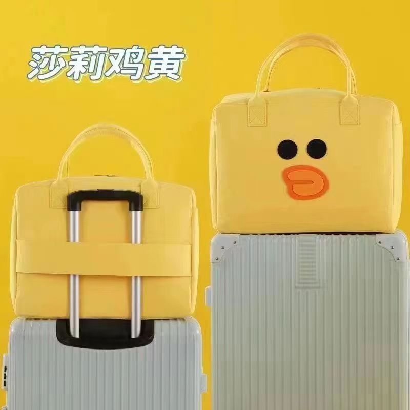Felt String Closure Cartoon Travel Bag Portable Luggage Storage Multi-Purpose Business Trip Clothing Organizer