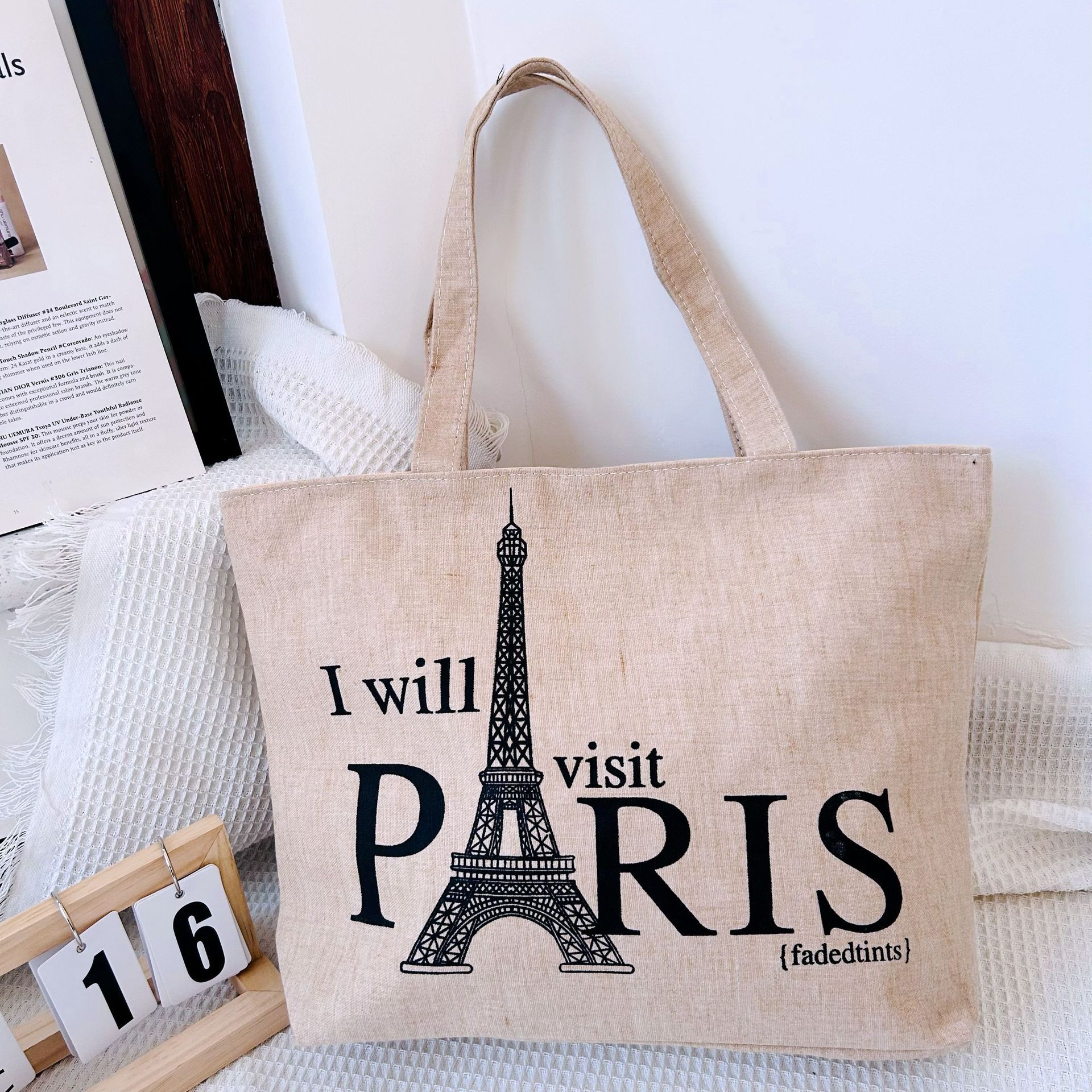 Recyclable Durable Accept Natural Eco Fabric Shopping Tote Bag Custom Canvas Cotton Bag