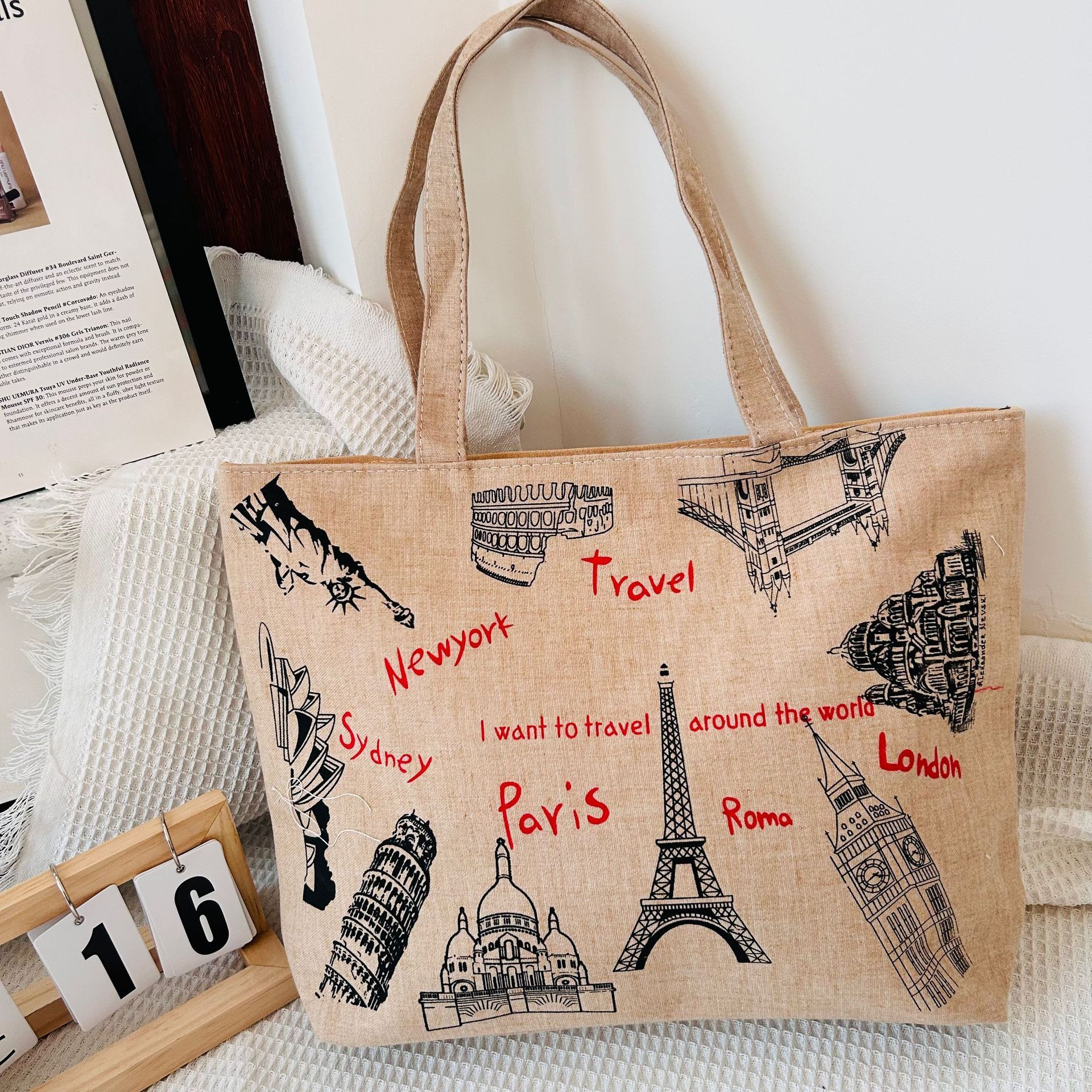 Recyclable Durable Accept Natural Eco Fabric Shopping Tote Bag Custom Canvas Cotton Bag
