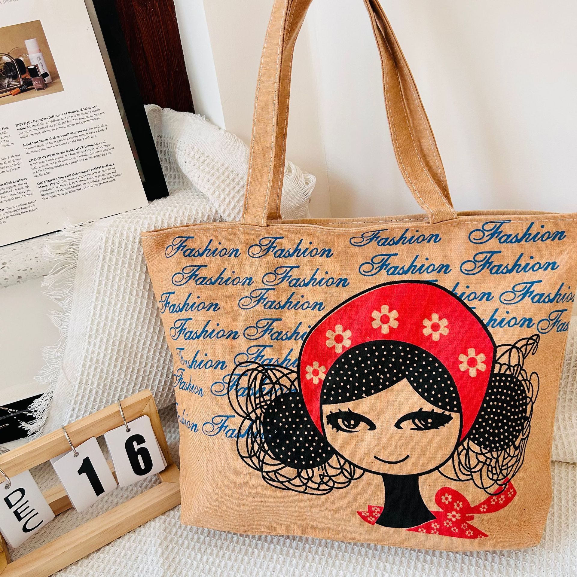 Recyclable Durable Accept Natural Eco Fabric Shopping Tote Bag Custom Canvas Cotton Bag