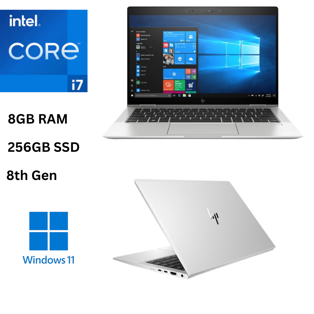 (FREE MOUSE) HP EliteBook 840 G6 Core I7 8GB RAM 256GB SSD 8th Generation 14 inches Full HD 1.8GHz up to 4.3GHz Quad Core Processor Windows 11 Professional Ultra - Slim Refurbished Laptop