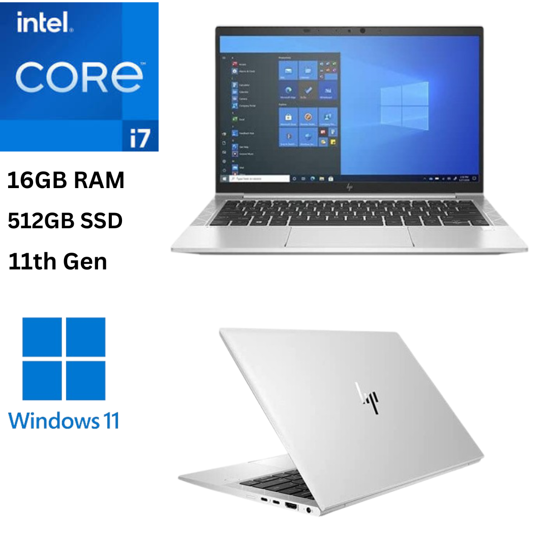 HP EliteBook 840 G8 Core i7 11th Gen 16GB RAM 512GB SSD 14 Inch Full HD Touchscreen 2.8GHz up to 4.8GHz Quad Core Processor Windows 11 Pro Office 2021 Ultra Slim Refurbished Laptop