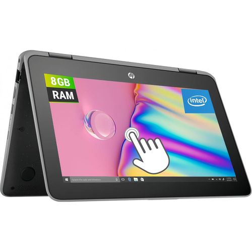 HP ProBook X360 11 G4 EE Core i5 8th Gen 8GB RAM 256GB SSD 11.6 Inch Touchscreen 1.3GHz up to 3.4GHz Dual Core Processor  Windows 10 Pro MS Office 2021 2 - IN - 1 Convertible Slim Refurbished Laptop