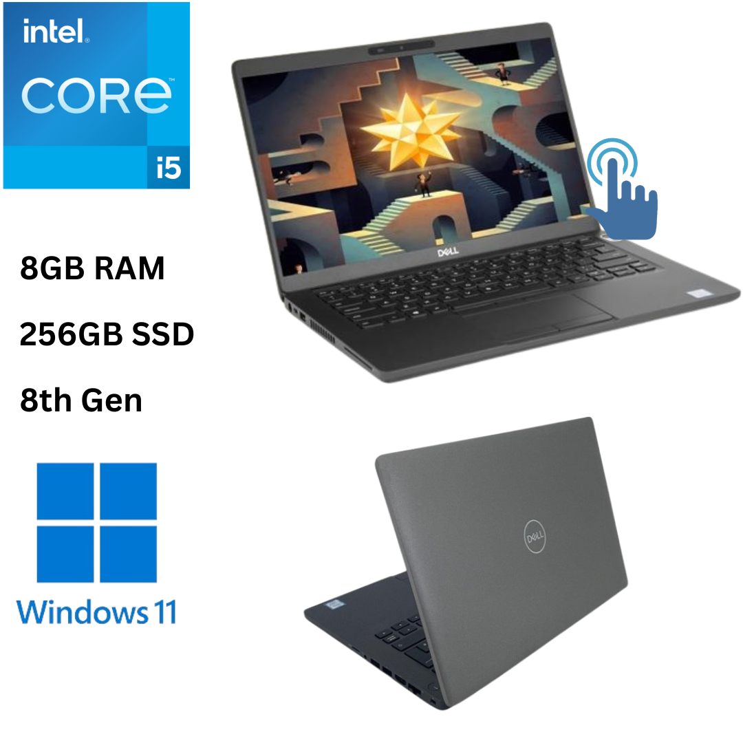 DELL Latitude 5400 Core i5 8th Gen 8GB RAM 256GB SSD 14 Inch Full HD Touchscreen 1.6GHz up to 4.1GHz Quad Core Windows 11 Ultra Slim Refurbished Laptop