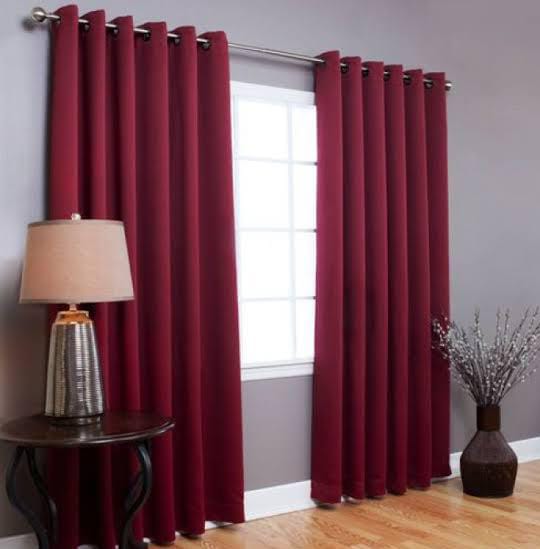 3 pcs Curtains( 2 Curtains 1.5 m each .1 Sheer-3 m .Height-2.5m )  This curtains are perfect for living room door or a background in a shop window.  Pure colour, soft and pleasant to touch,  giving yo