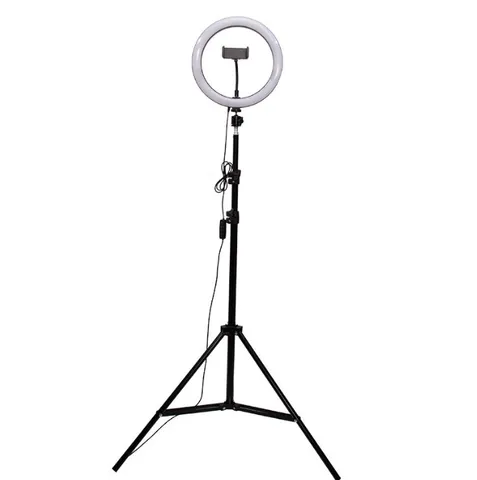 10 Inch Led Ring Light With 2.1m Tripod Stand and phone holder for live streaming, video making, make up application, TikTok, Facebook live, selfie etc