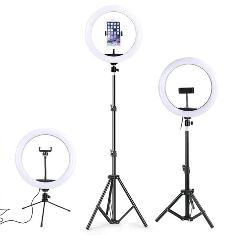 10 Inch Led Ring Light With 2.1m Tripod Stand and phone holder for live streaming, video making, make up application, TikTok, Facebook live, selfie etc