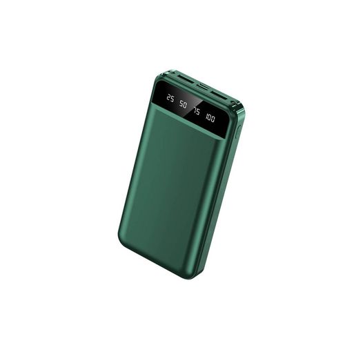 30000mAh powerbank True high capacity powerbank 30000mAh wireless powerful powerbank with LED power level display.(Green color)