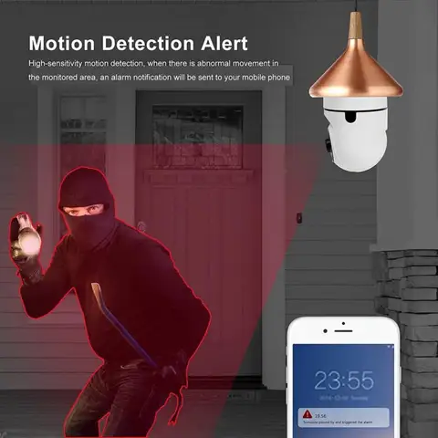 1080P 360° BULB CCTV CAMERA WiFi  ROTATING CAMERA NANNY PANORAMIC BULB CCTV LED MOTION SENSOR LIGHTS SECURITY SURVEILLANCE CAMERA WITH 2 WAY AUDIO COMNICATION, SMART MOTION DETECTION, FISHEYE LENS, HI
