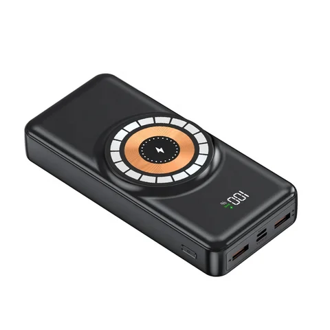 Wireless powerbank 30000mAh fast charging powerbank with own inbuilt charging cables,high quality & high capacity actual 30000mAh portable fast charging pocket size powerbank 22.5W powerful power bank