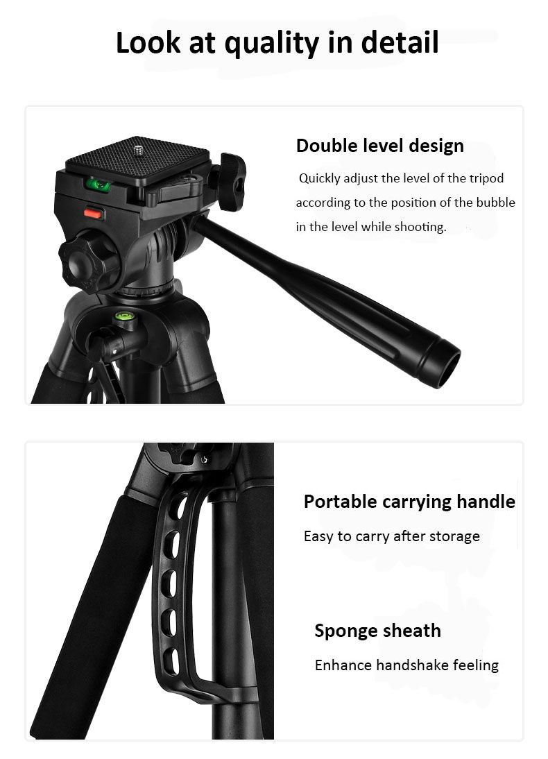 Professional Tripod stand Aluminum Alloy light weight Mobile & camera heavy duty tripod stand