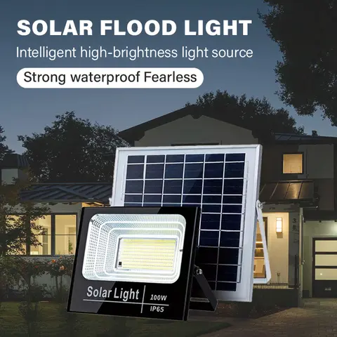 Solar light 100watts outdoor waterproof dusk to dawn super bright garden, home compound, street solar powered light